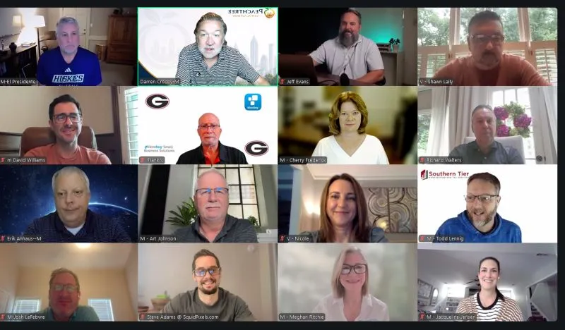 A live Rise ATL chapter meeting on Zoom